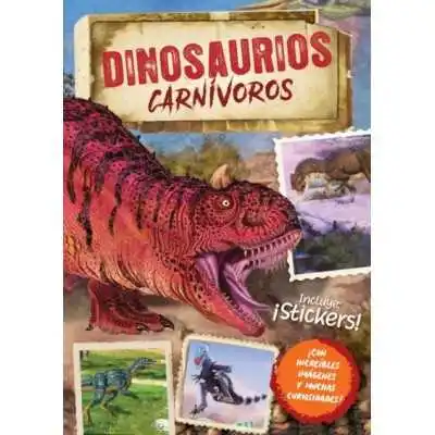 Libro con stickers Dinosaurios carnívoros 20x28 cm 24 páginas School Fun