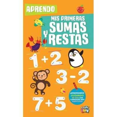 Libro Aprendiendo sumas y restas 17x28 cm x24 páginas School Fun