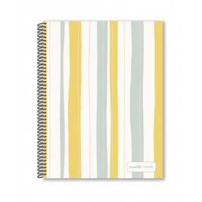 Cuaderno con espiral A4 tapa plástica Classic multicolor 120 hojas rayado Ledesma