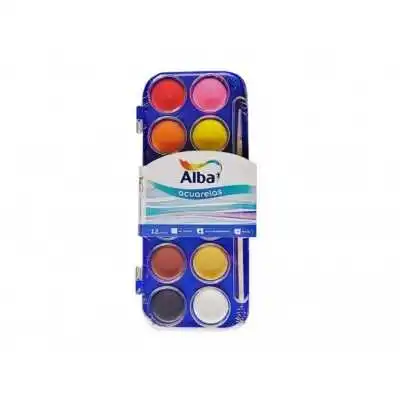 Set de acuarelas en pastillas x12 colores Alba