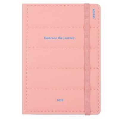 Agenda Diaria 15x21 cm Matelasse durazno encuadernada Mooving