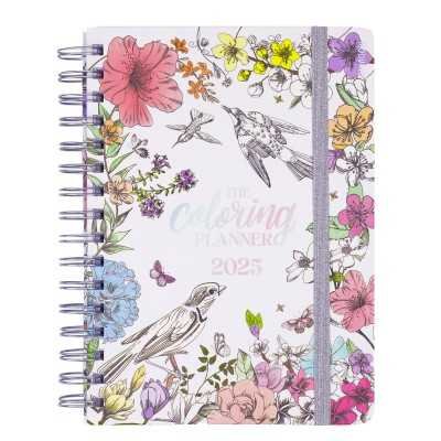 Agenda Semanal 15x21 cm Coloring Therapy con espiral Mooving