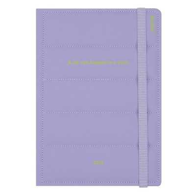 Agenda Semanal 15x21 cm Matelasse lila encuadernada Mooving