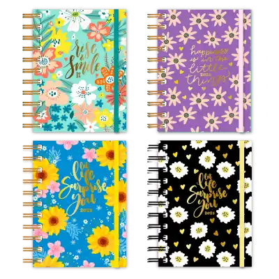 Agenda 10x15 cm diaria Primaveral con espiral Onix