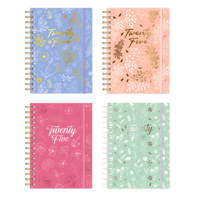 Agenda 16x22 cm semanal Florecer con espiral Onix