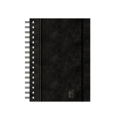 Agenda 16x22 cm diaria Uomo black con espiral Onix