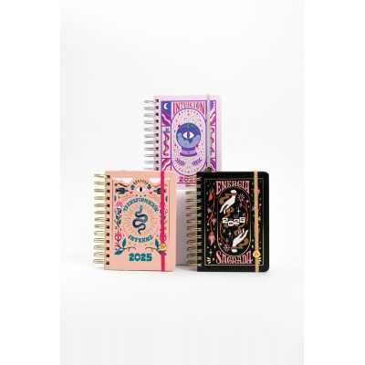 Agenda 12x17 cm 2 dias x pagina Universo con espiral FW