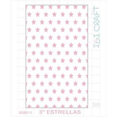 Plantilla 3" texturado 2D Estrellas Ibicraft