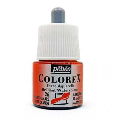 Tinta acuarela Colorex Naranja de Marte x45 ml Pebeo