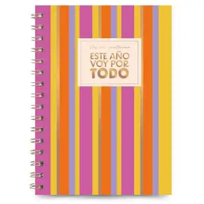 Agenda diaria N°7 Rayas con espiral Talbot