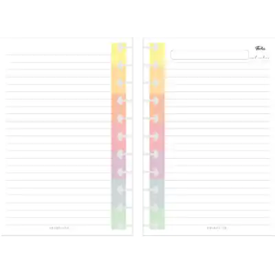 Repuesto cuaderno con sistema de discos 18x25 hojas rayadas color Do Decorline