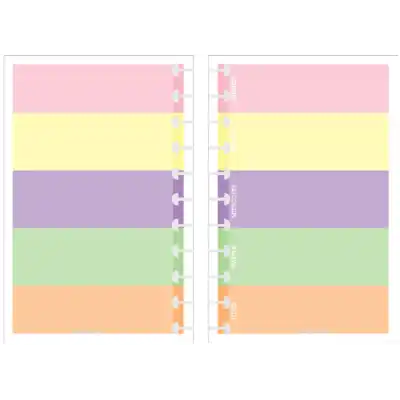 Repuesto cuaderno con sistema de discos 18x25 planner 5 colores Do Decorline
