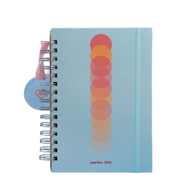 Agenda semanal 15x21 cm Planning Sky con espiral Paprika