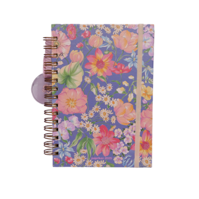 Agenda semanal 15x21 cm Shantilove Botanic core con espiral Paprika