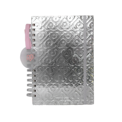 Agenda semanal 15x21 cm Shantilove Total silver con espiral Paprika