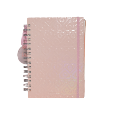 Agenda semanal 15x21 cm Shantilove Pink gloss con espiral Paprika