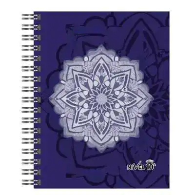 Agenda Top semanal N°7 con espiral y elástico Mandalas Nivel 10