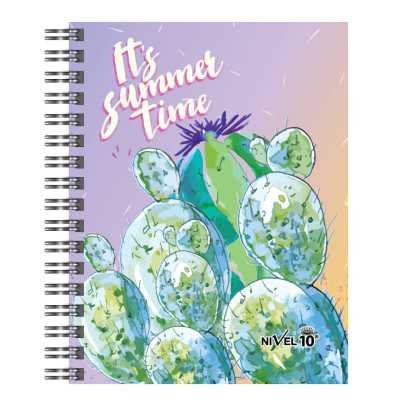 Agenda my day N°7 diaria con espiral y elástico Cactus Nivel 10