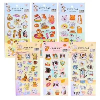 Stickers goma eva Gatitos Colours