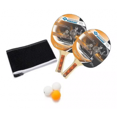 Set de PingPong Donic 200 2 Paletas +3 Pelotas +Red Soportes Bisonte