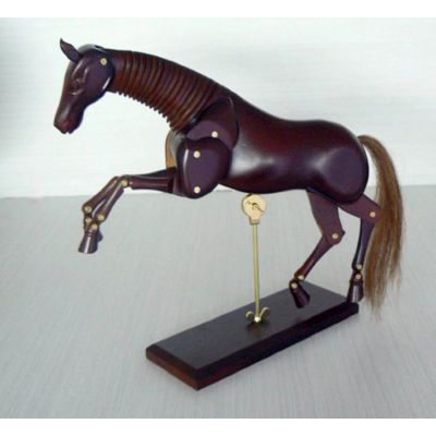 Caballo articulado de madera de 30 cm StationeryImag