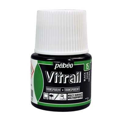 Pintura Vitrail Transparente Naranja x45 ml Pebeo