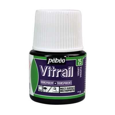 Pintura Vitrail Transparente Violeta x45 ml Pebeo