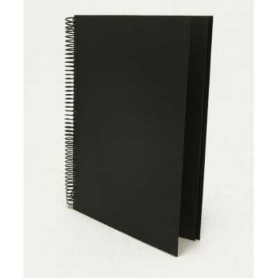 Cuaderno espiralado hojas negras chico 10x15 cm 130 gramos Brock