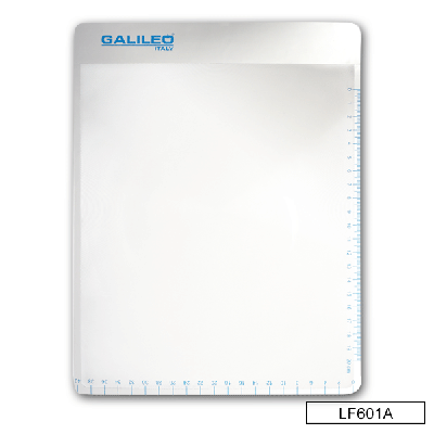 Lupa hoja fresnel con regla y escala 210x275 mm 2x Galileo