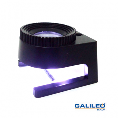 Lupa cuenta hilo con luz led y escala plegable 25 mm 20x Galileo