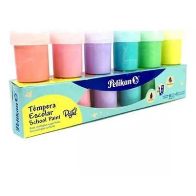 Temperas x6 Potes de 20 ml colores pastel surtidos Pelikan