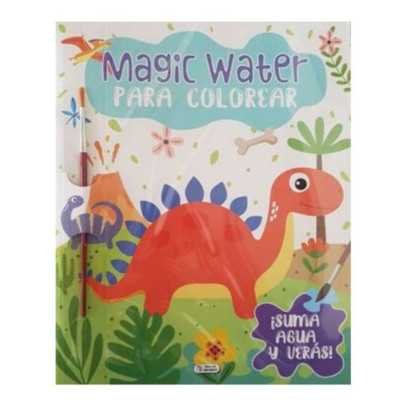 Libro para colorear magic water con pincel Dinosaurio 21x26 cm 24 paginas School Fun