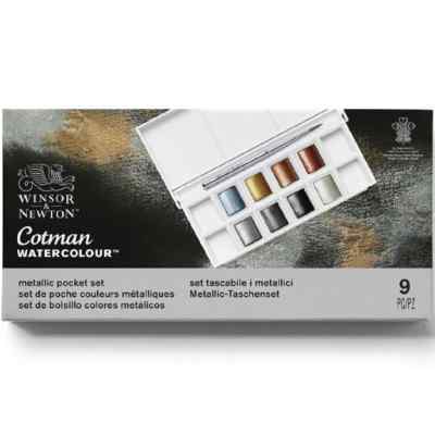 Set de Acuarelas Cotman en tubo x6 colores metalizados Winsor & Newton