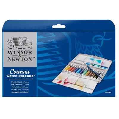 Set de Acuarelas Cotman Plus x12 colores en pomos de 8 ml Winsor & Newton