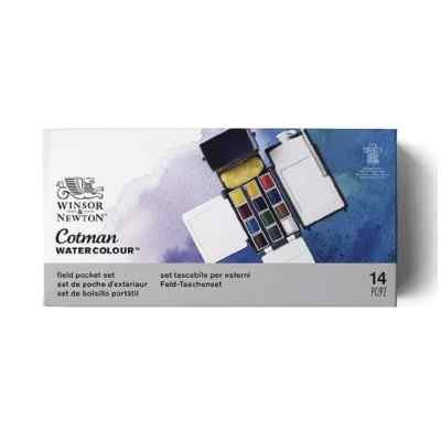 Set de Acuarelas Cotman en pan Field Box x12 hp Winsor & Newton