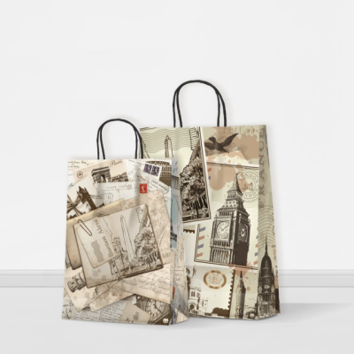 Bolsa regalo luna Ciudades 30x12x41 cm Premium Pack