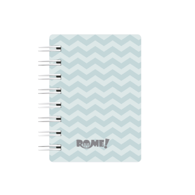 Libreta A7 cartone zig zag x 90 hojas lisas Rome