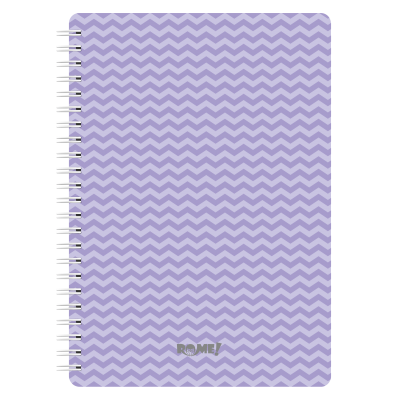 Cuaderno con espiral A4 tapa dura Zig zag x90 hojas cuadriculadas Rome