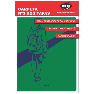 Carpeta Nº3 dos tapas plásticas Skate Rideo