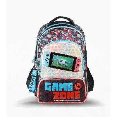 Mochila espalda 18" con luz Game zone Footy