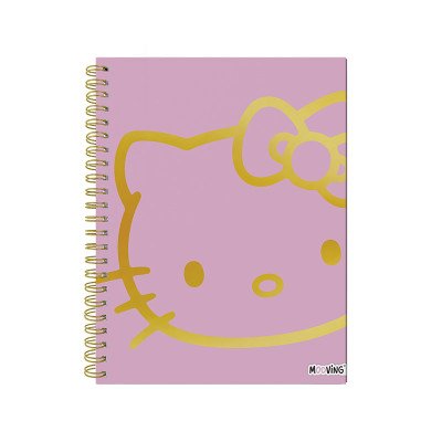 Cuaderno con espiral A4 tapa dura Hello Kitty I x96 hojas rayado Mooving