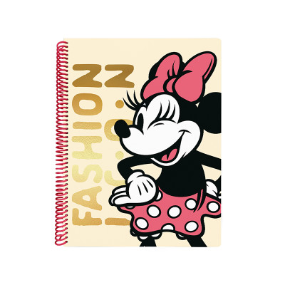 Cuaderno con espiral A4 tapa flexible Minnie I x 80 hojas rayado Mooving