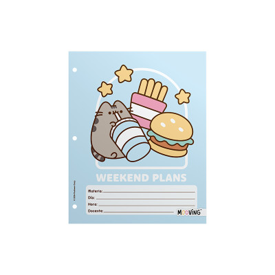Separadores Nº 3 Pusheen x6 materias  Mooving