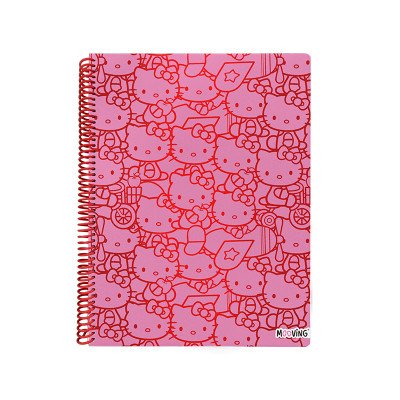 Cuaderno con espiral A4 tapa flexible Hello Kitty I x 80 hojas cuadriculado Mooving