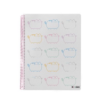 Cuaderno con espiral A4 tapa flexible Pusheen II x 80 hojas cuadriculado Mooving