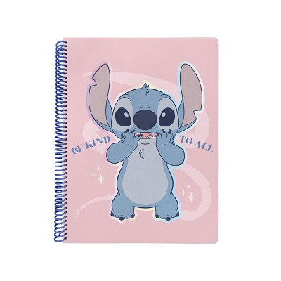 Cuaderno con espiral A4 tapa flexible Stitch II x 80 hojas cuadriculado Mooving