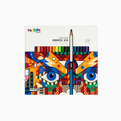 Lapices de colores 4.0 mm x24 colores en caja de cartón Carioca Plus