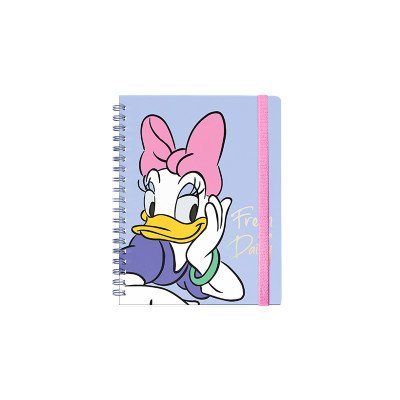 Libreta espiralada A5 Daisy II x96 hojas rayadas con elástico Mooving