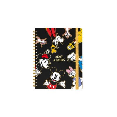 Libreta espiralada A5 Mickey & Friends I x96 hojas rayadas con elástico Mooving