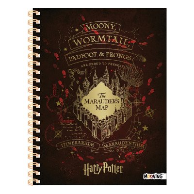 Cuaderno con espiral A4 tapa dura Harry Potter II x120 hojas rayado Mooving